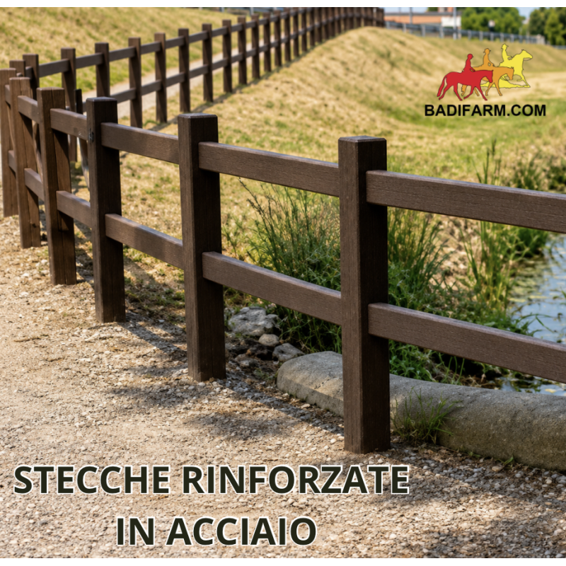 Recinzione in plastica riciclata 2 altezze rinforzata