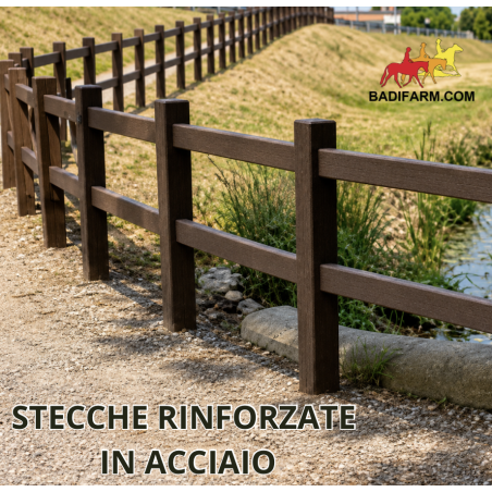 Recinzione in plastica riciclata 2 altezze rinforzata