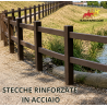 Recinzione in plastica riciclata 2 altezze rinforzata