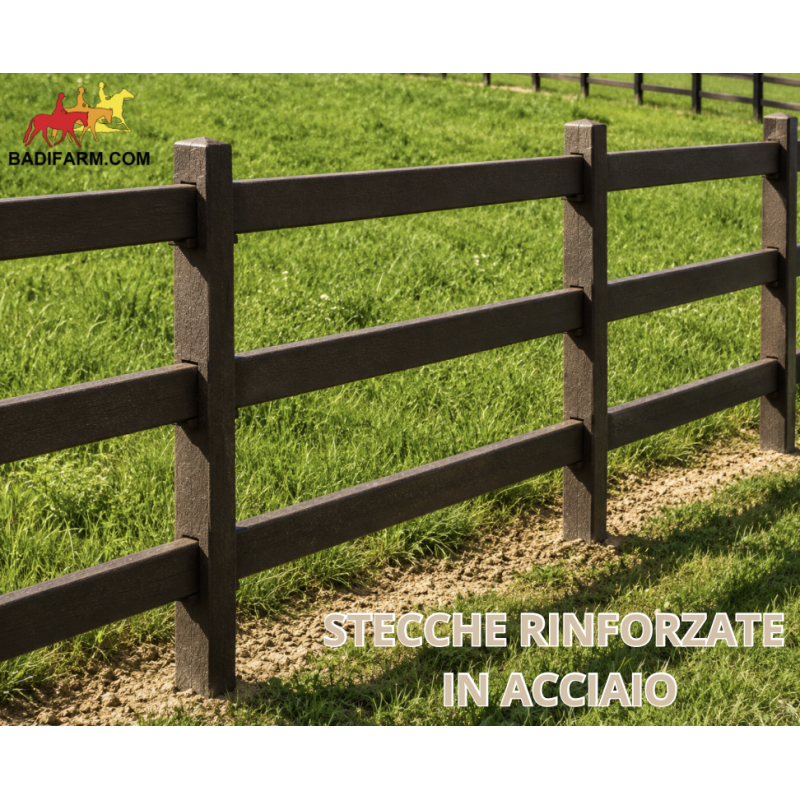 Recinzione in plastica riciclata 3 altezze rinforzata