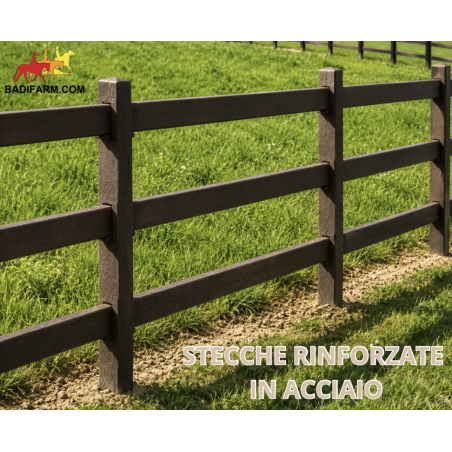 Recinzione in plastica riciclata 3 altezze rinforzata
