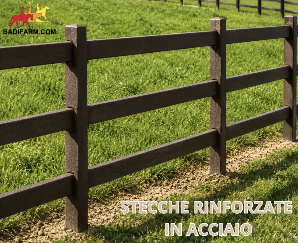 Recinzione in plastica riciclata 3 altezze rinforzata
