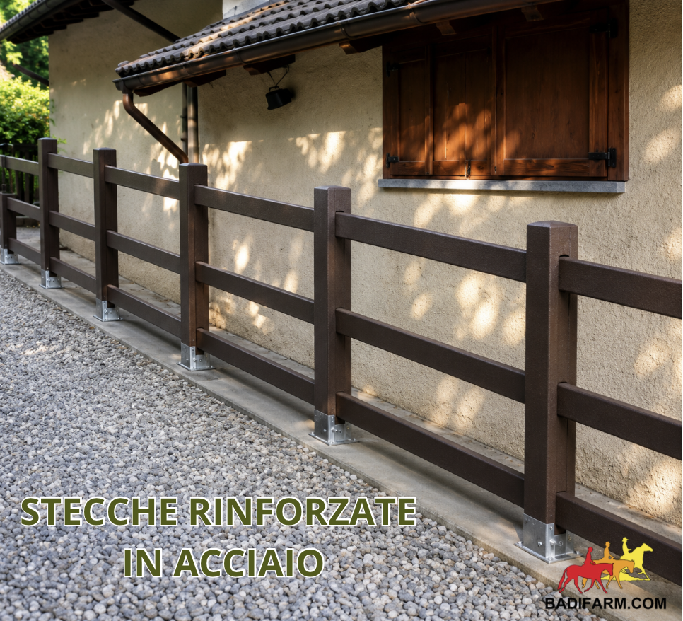 Recinzione in plastica riciclata 3 altezze rinforzata