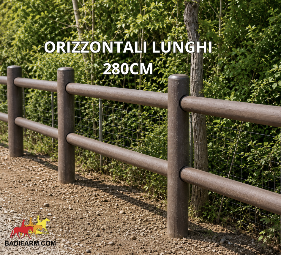 Recinzione in plastica riciclata 2 altezze rinforzata