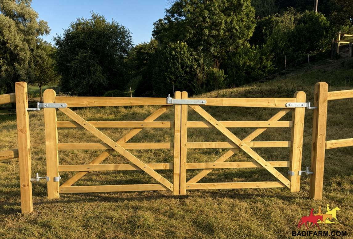 Cancello in legno doppia anta 300x120 cm