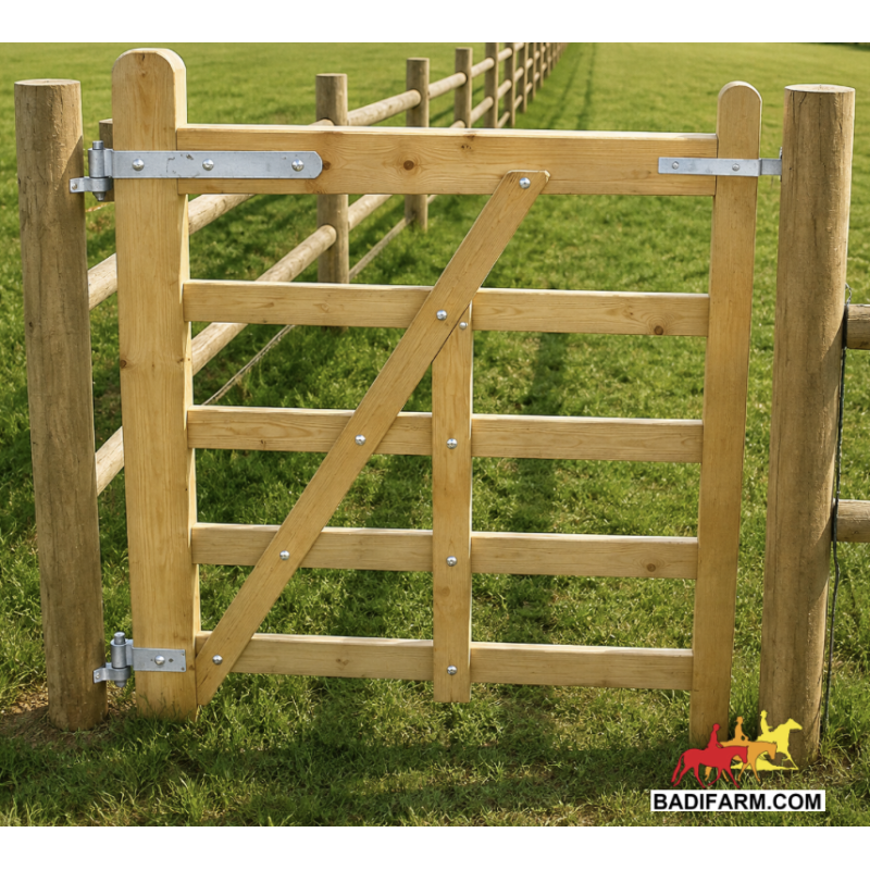 Cancello in legno inglese anta singola 120x135 cm
