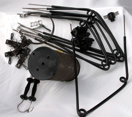 Kit recinto elettrificato 250 m con nastro marrone