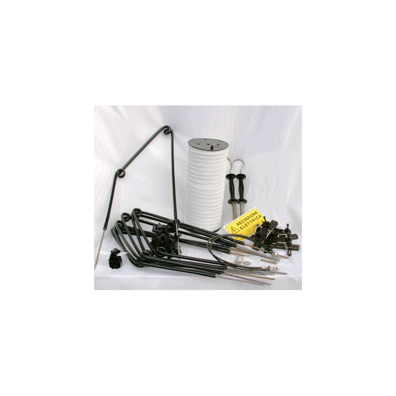 Kit recinto elettrificato 250 m con nastro bianco
