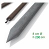 PALI 8 CM x h 200cm colore grigio o marrone non