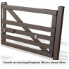Cancello in plastica riciclata anta singola 180x150 cm – 5 traverse