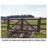 Cancello in plastica riciclata doppia anta 360x150 cm – 3 traverse