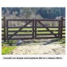 Cancello in plastica riciclata doppia anta 360x150 cm – 5 traverse