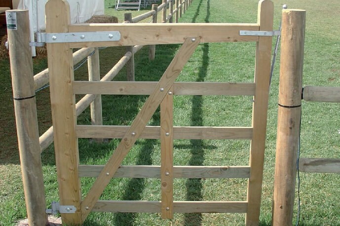 Cancello in legno inglese anta singola 120x135 cm