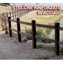 Recinzione in plastica riciclata 2 altezze rinforzata