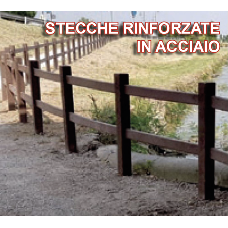 Recinzione in plastica riciclata 2 altezze rinforzata