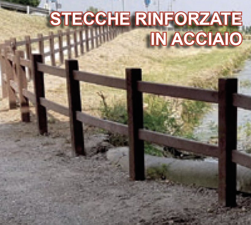 Recinzione in plastica riciclata 2 altezze rinforzata