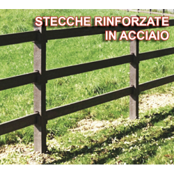 Recinzione in plastica riciclata 3 altezze rinforzata