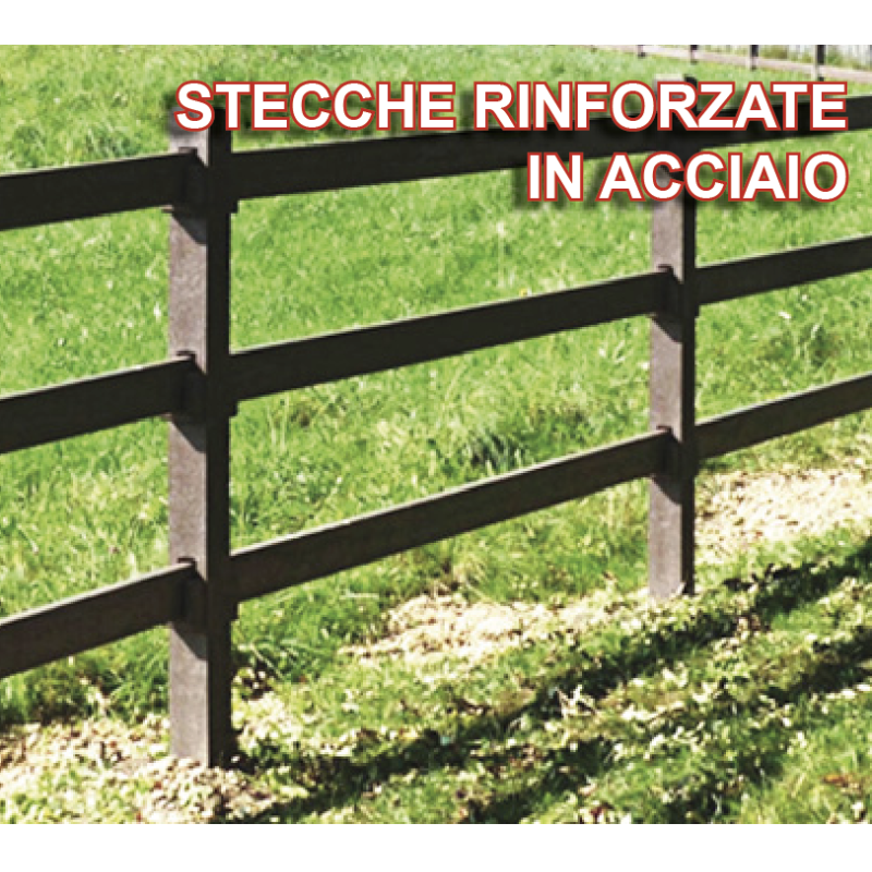 Recinzione in plastica riciclata 3 altezze rinforzata