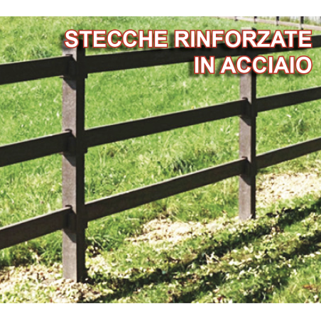 Recinzione in plastica riciclata 3 altezze rinforzata