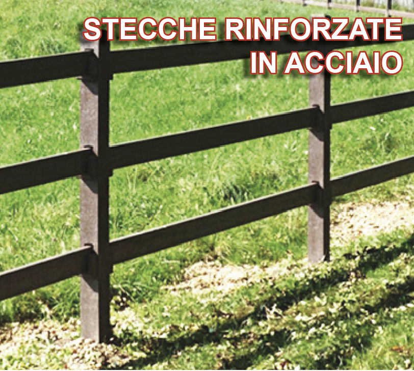Recinzione in plastica riciclata 3 altezze rinforzata
