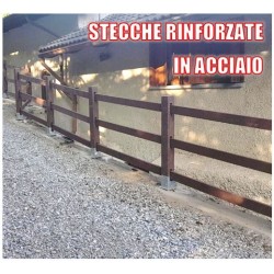 Recinzione in plastica riciclata 3 altezze rinforzata