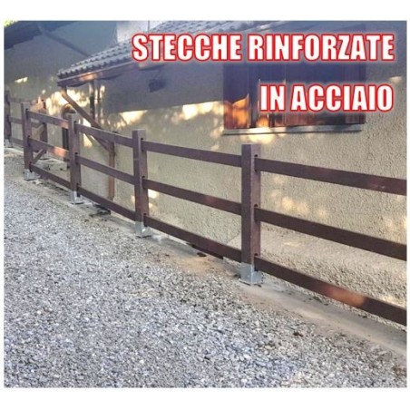 Recinzione in plastica riciclata 3 altezze rinforzata