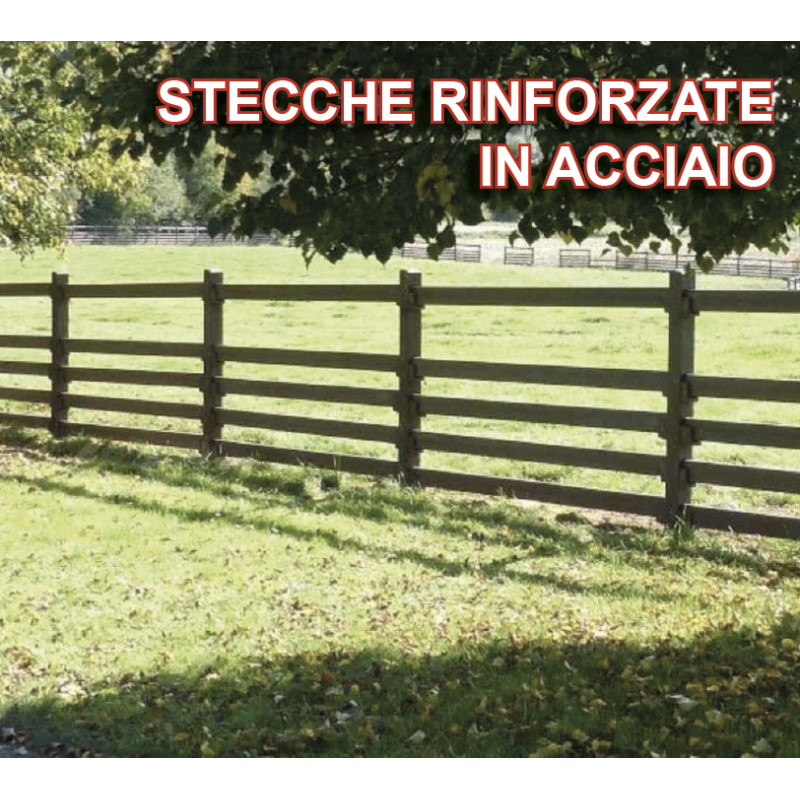 Recinzione in plastica riciclata 5 altezze rinforzata