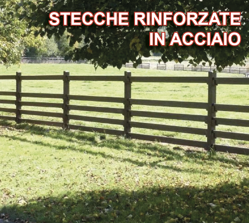 Recinzione in plastica riciclata 5 altezze rinforzata