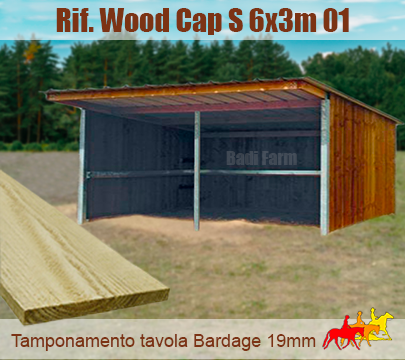 Capannina tetto MONOFALDA 6x3m