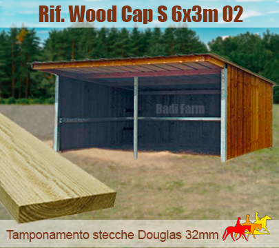 Capannina tetto MONOFALDA 6x3m