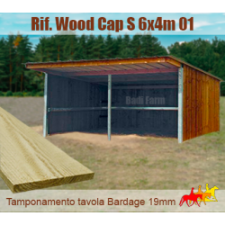 Capannina tetto MONOFALDA 6x4m