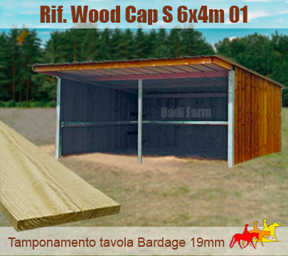 Capannina tetto MONOFALDA 6x4m