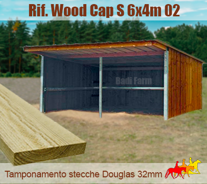 Capannina tetto MONOFALDA 6x4m