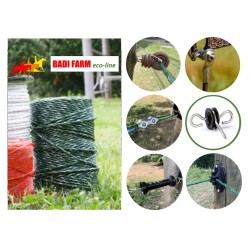 Kit Eco-line 100 m corda verde e bianca